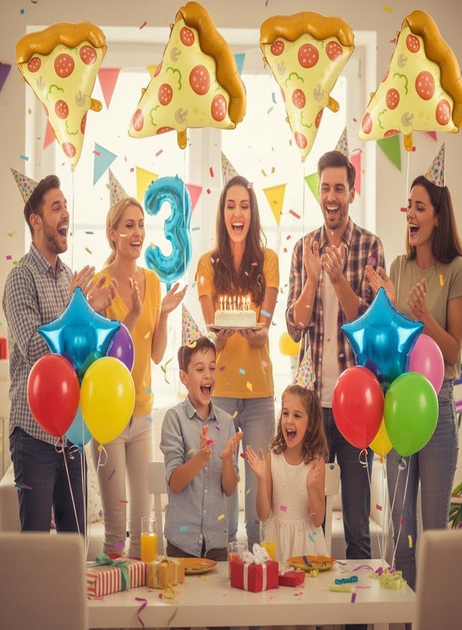 CZFSWT 8Pcs Pizza Balloons, Pizza Party Decorations for Birthday, Pizza Birthday Balloons Suitable for Theme Party Decoration and Photography - Image 3